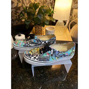 Vans Tropical Print Authentic Low-Top Sneakers With Flamingo & Checker Design